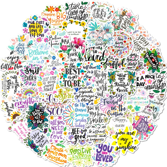 Inspirational quote stickers