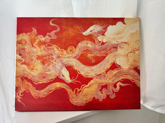 Golden Dragons Canvas Wall Art