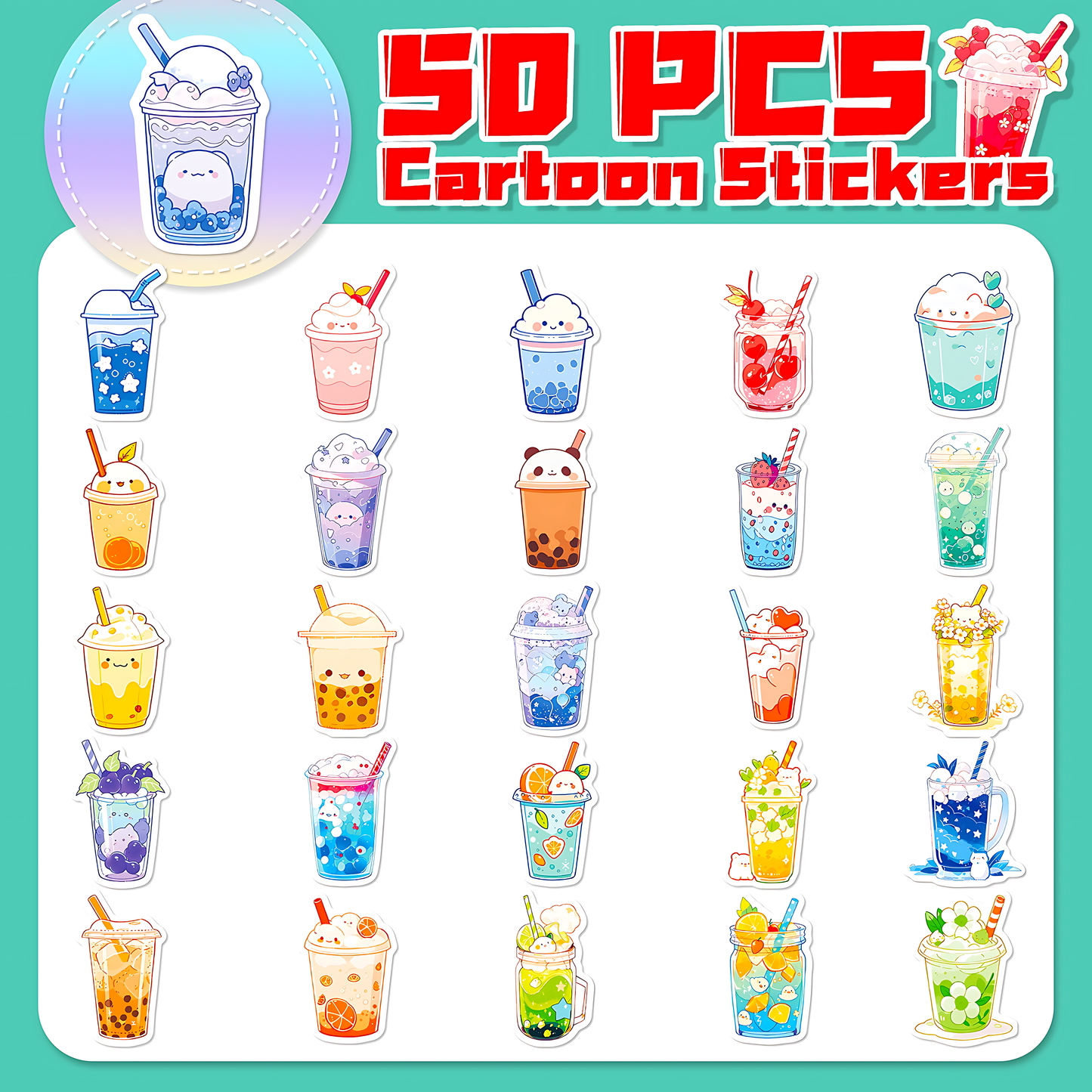 Bubble tea stickers