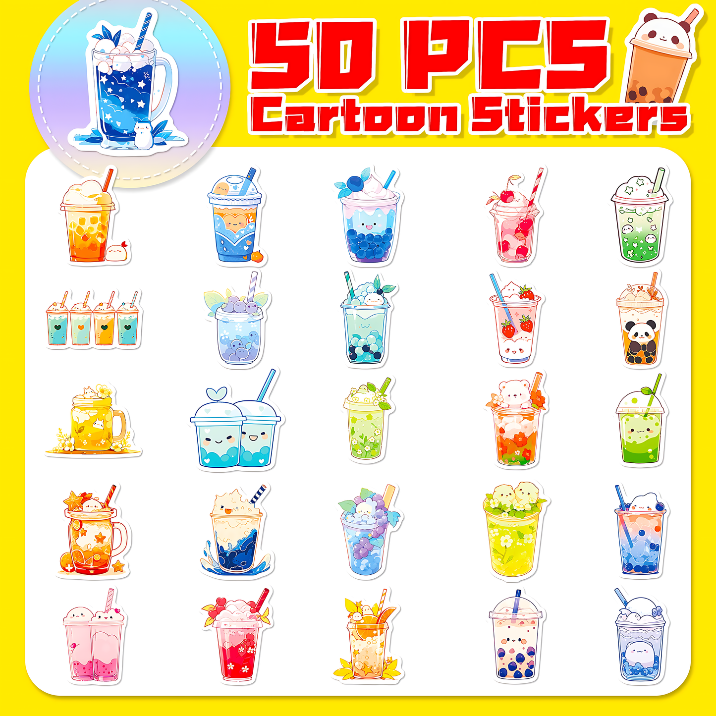 Bubble tea stickers